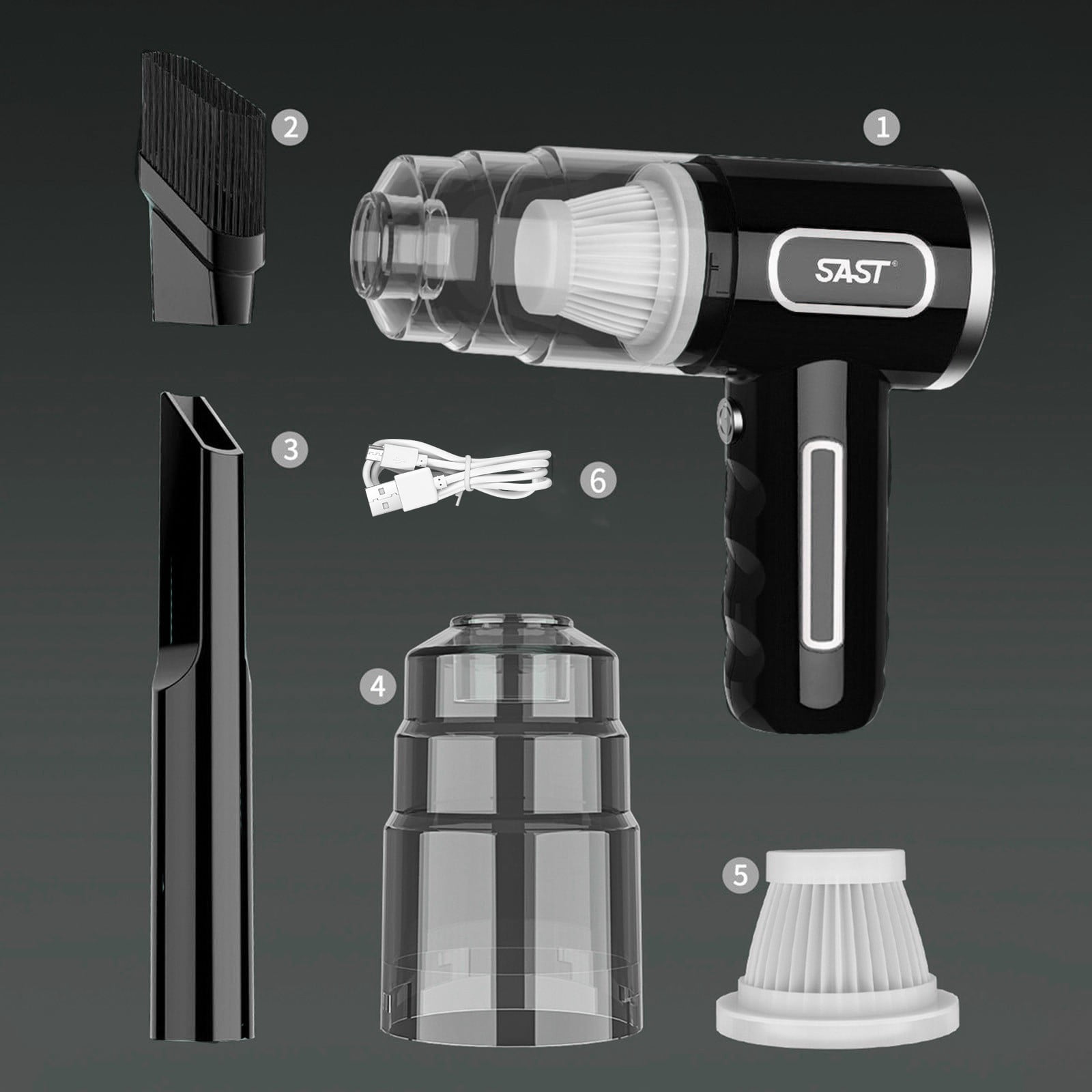 Uiz Merueh Mini Car Vacuum Handheld Vacuum Cordless Car Vacuum Powerful Suction Hand Vac for Car,Office,Home Cleaning