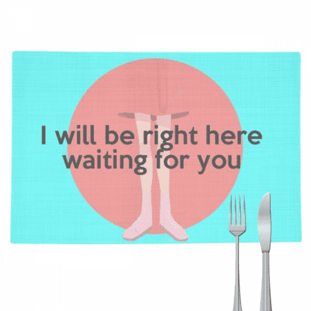 

English Classic Emotional Lyrics Waiting Placemat Pad Kitchen Woven Heat Resistant Cushion Rectangle