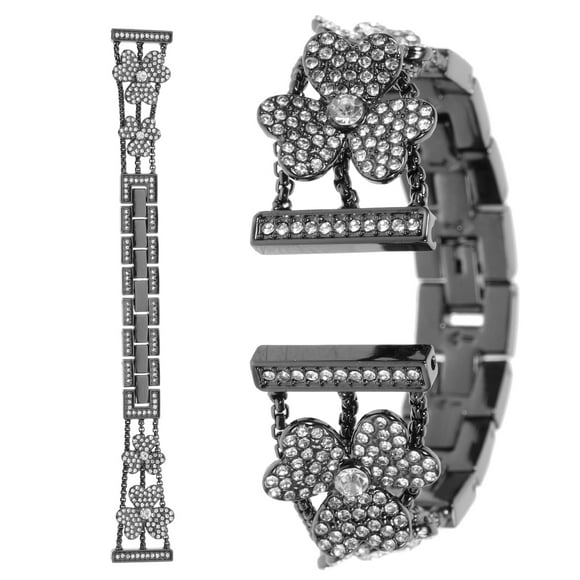 KAKOWELY Correa de reloj brillante con purpurina, correa de reloj de la suerte, correa de reloj decorativa para reloj