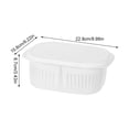 thumbnail image 2 of Toystoory Organizador de refrigerador, caja apilable para lavar frutas y verduras, cajón de doble capa, contenedor separado, ensaladera Organizadores de utensilios de cocina Blanco Toystoory HA009436-01, 2 of 6