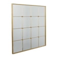 thumbnail image 6 of CosmoLiving by Cosmopolitan 36" x 36" Gold Window Pane Inspired Wall Mirror, 6 of 13