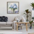 thumbnail image 3 of Stupell Industries French Country Hydrangeas on Gingham Tablecloth Brown Floating Frame Canvas Art, 25 x 25, by Petals Prints Design, 3 of 8