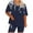Navy, variant on Womens Pajamas Two Piece Plus Size Lounge Sets Short Sleeve Oversized Floral Tshirt Slim Shorts Sleepwear Pjs Green, L