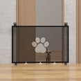 thumbnail image 4 of No-Drill Retractable Dog Gate Indoor, Dog Gates for Doorways, Baby Gate for Stairs, Pet Gate for Baby & Pet Safety, Isolation Net for Home Use, 20 Inches Tall, 49 Inch Wide, Black, 4 of 6