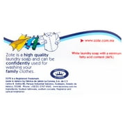 Zote WHITE Laundry Bar Soap, with Even MORE Whitening Power & Satin Remover (Pack of 9)