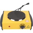 thumbnail image 1 of Countertop Burner - Compact and Portable Electric Hot Plate Stove, Temperature Controls, 1000/2000 Watts Coiled/Cast Single/Double Burner (Yellow, Cast Single), 1 of 6