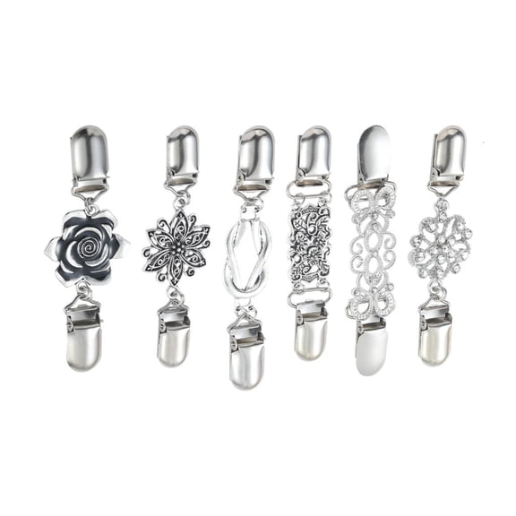 Necvior 6Pcs Sweater Shawl Clip Cardigan Collar Clip Sweater Collar Clip on Fasteners