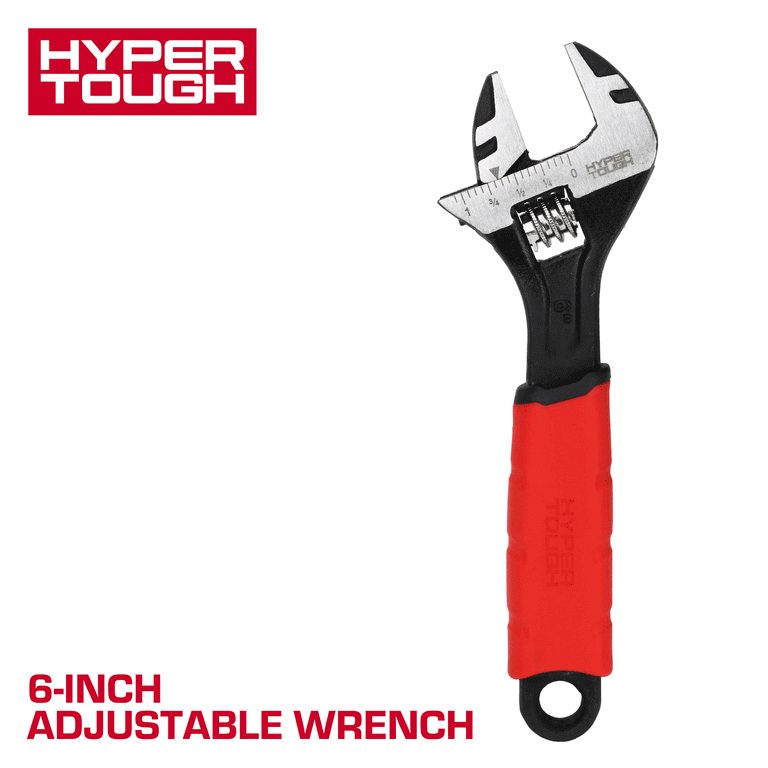 6-Inch Wide Jaw Adjustable Wrench With Comfort Grips photo 1
