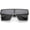 Black Clear / Smoke, variant on Super Oversize Square Sunglasses Flat Top Neutral Color Flat Lens 69mm (Black / Lavender)