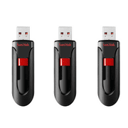 SanDisk Cruzer Glide USB 2.0 Flash Drive, 3-Pack