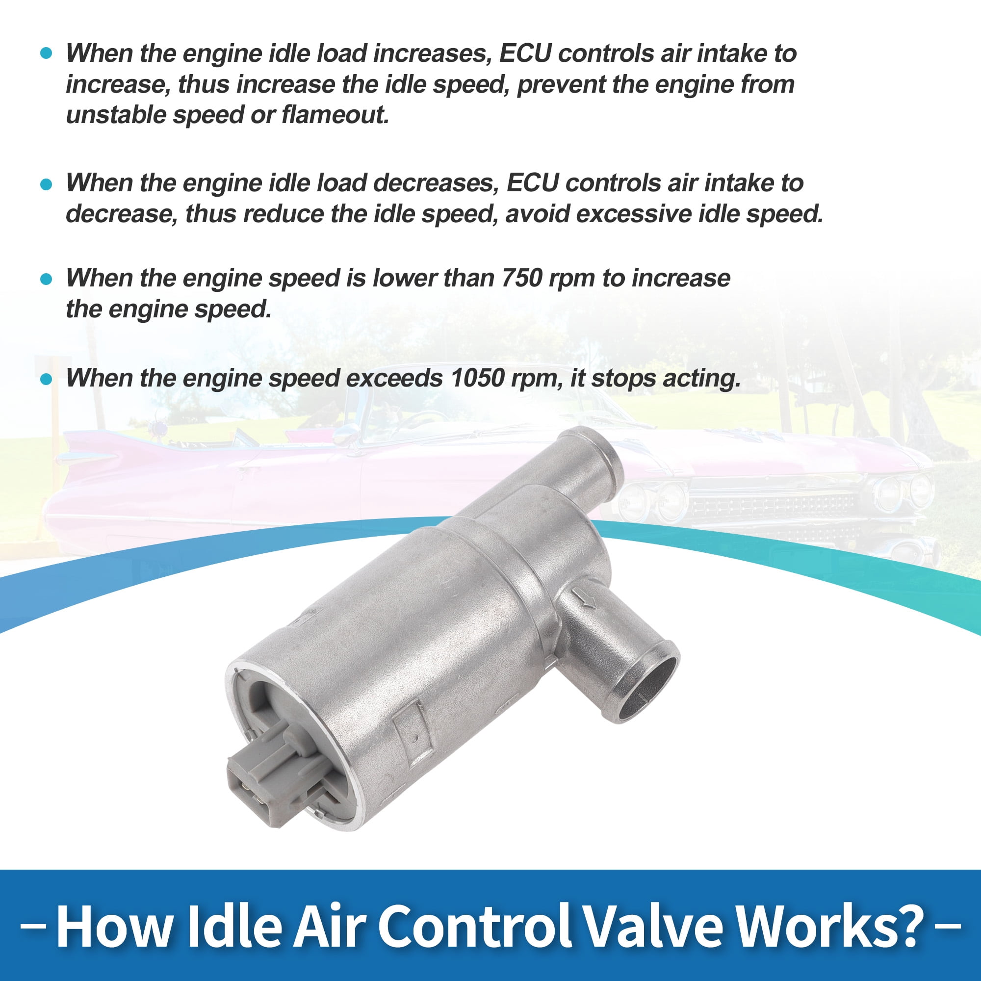 Unique Bargains Car Idle Air Control Valve for VW Passat 1988-1998 No.280140512 IACV Idle Motor Idle Air Control Valve