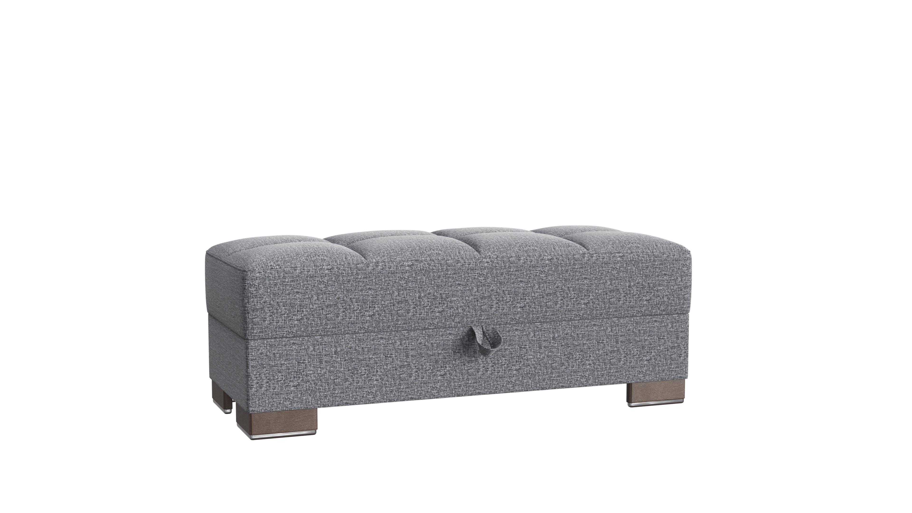Ottomanson Origins X Upholstered Storage Ottoman, Gray