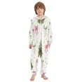 thumbnail image 2 of Soft Big Kids Onesie Pajamas Cozy Loose-Fit Jumpsuits for kids with Pockets for Christmas Lounge & Play Champagne Glasses and Christmas Tree, 2 of 8