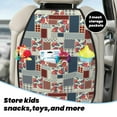 thumbnail image 4 of Patchwork In Country Style Mats Back Seat Protectors, Car Seat Protector Vehicle Organizers Waterproof Cover Back Seat Cover for Kids with 3 Storage Pockets 2 Pack, 4 of 5
