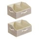 thumbnail image 2 of 2 contenedores de almacenamiento plegables, esenciales para organizar el armario, ahorran espacio y son una cesta de almacenamiento dividida para Beige, 2 of 9