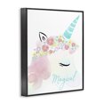 thumbnail image 4 of Stupell Industries Magical Floral Unicorn Fairy Tales & Fantasy Painting Black Framed Art Print Wall Art, 16 x 20, 4 of 10