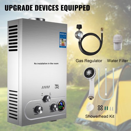 VEVOR 18L Upgrade Type Tankless Propane Water Heater 4.8GPM Propane Hot  Water Heater with Water Filter u0026 Gas Regulator for Outdoor Home RV etc |  Walmart Canada