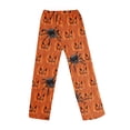 thumbnail image 5 of Trgacdwlo Halloween Fleece Pajama Pants for Women Ghost Pumpkin Print Pajama Pants Fuzzy Fall Winter Warm Womens Lounge Pants, 5 of 9
