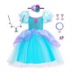 thumbnail image 1 of Vestido de sirena pequeña para niños y niñas, disfraz de princesa para Halloween, Cosplay, ropa de cumpleaños para niños, fiesta de carnaval, regalo, disfraz 2023 Fivean unisex, 1 of 2