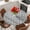 Light Beige Mist Blue, variant on Brown Floral Round Tablecloth, Fitted Table Cover with Elastic for 36"-44" Round Tables, Vintage Rustic Flowers Botanical Spring Table Cloth Outdoor Indoor Dinning Party Waterproof Tablecloths
