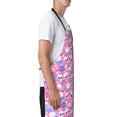 thumbnail image 3 of Pofeuu Skull Blue Flower Print Waterproof Apron with Pockets Adjustable Cooking Aprons Kitchen Bib for Baking Household Cleaning, 3 of 8