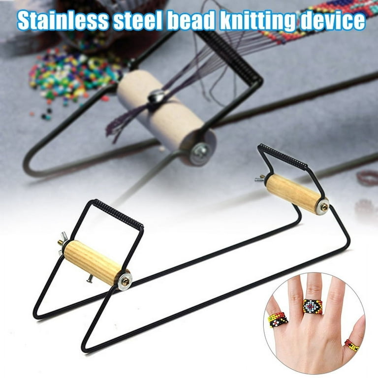 Bead Loom Toy Round Beads DIY Stainless Steel Bead Weaving Machine Extra  Wide Puzzle Kids Bead Threader Bead Stringer Bead (2)