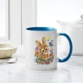 thumbnail image 4 of CafePress - Cute Easter Bunny With Flowers And Eggs Mugs - 11 oz Ceramic Mug - Novelty Coffee Tea Cup, 4 of 4