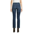 thumbnail image 4 of Time and Tru Women’s Mid Rise Straight Leg Jeans, 30" and 28" Inseams, Sizes 0-22, 4 of 5