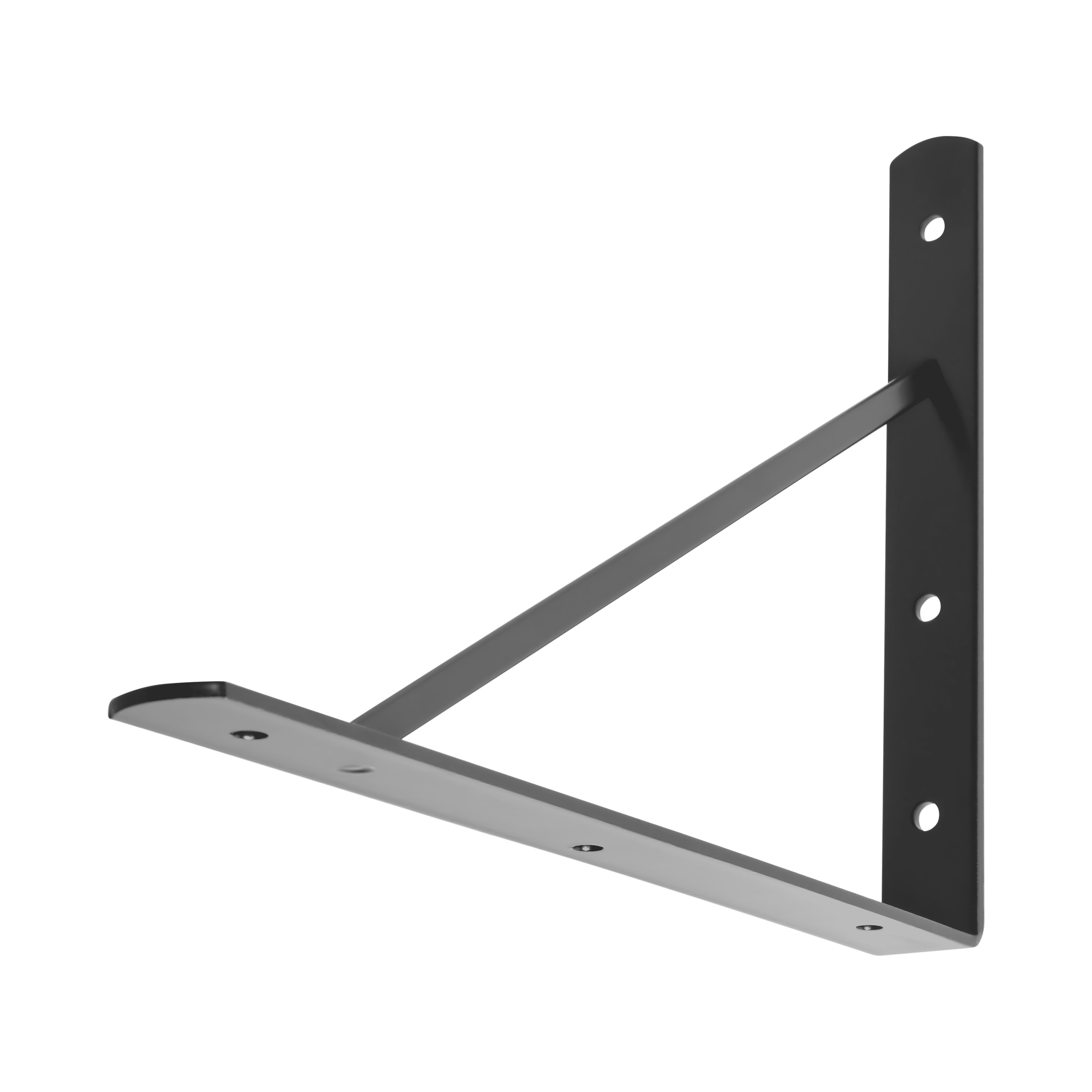 Heavy Duty 8x12 Inch Black Shelf Bracket Set - 12 Pack