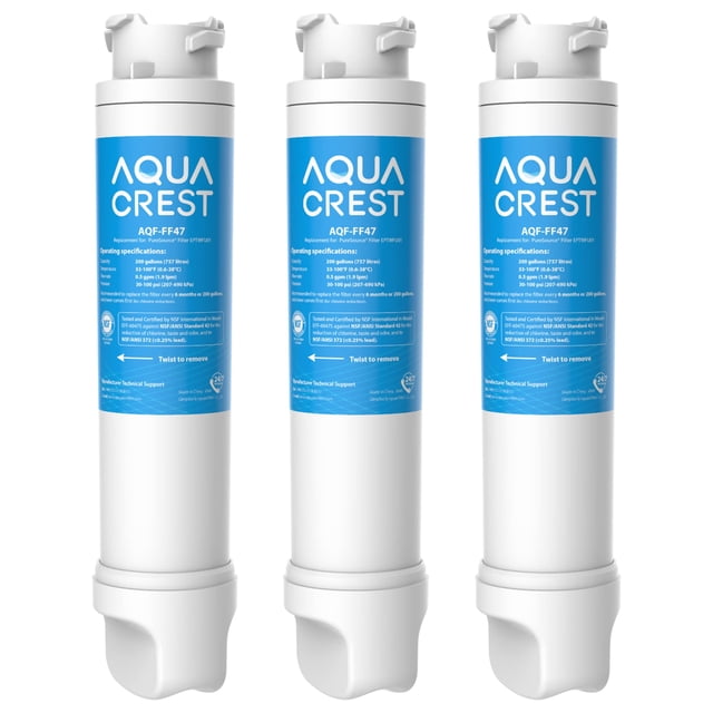 AQUACREST Filtre à Eau de Réfrigérateur de Remplacement pour Frigidaire EPTWFU01® Pure Source Ultra II, FPBC2277RF, FPBG2277RF, FGHB2868TP, FFHD2250TD, FGS