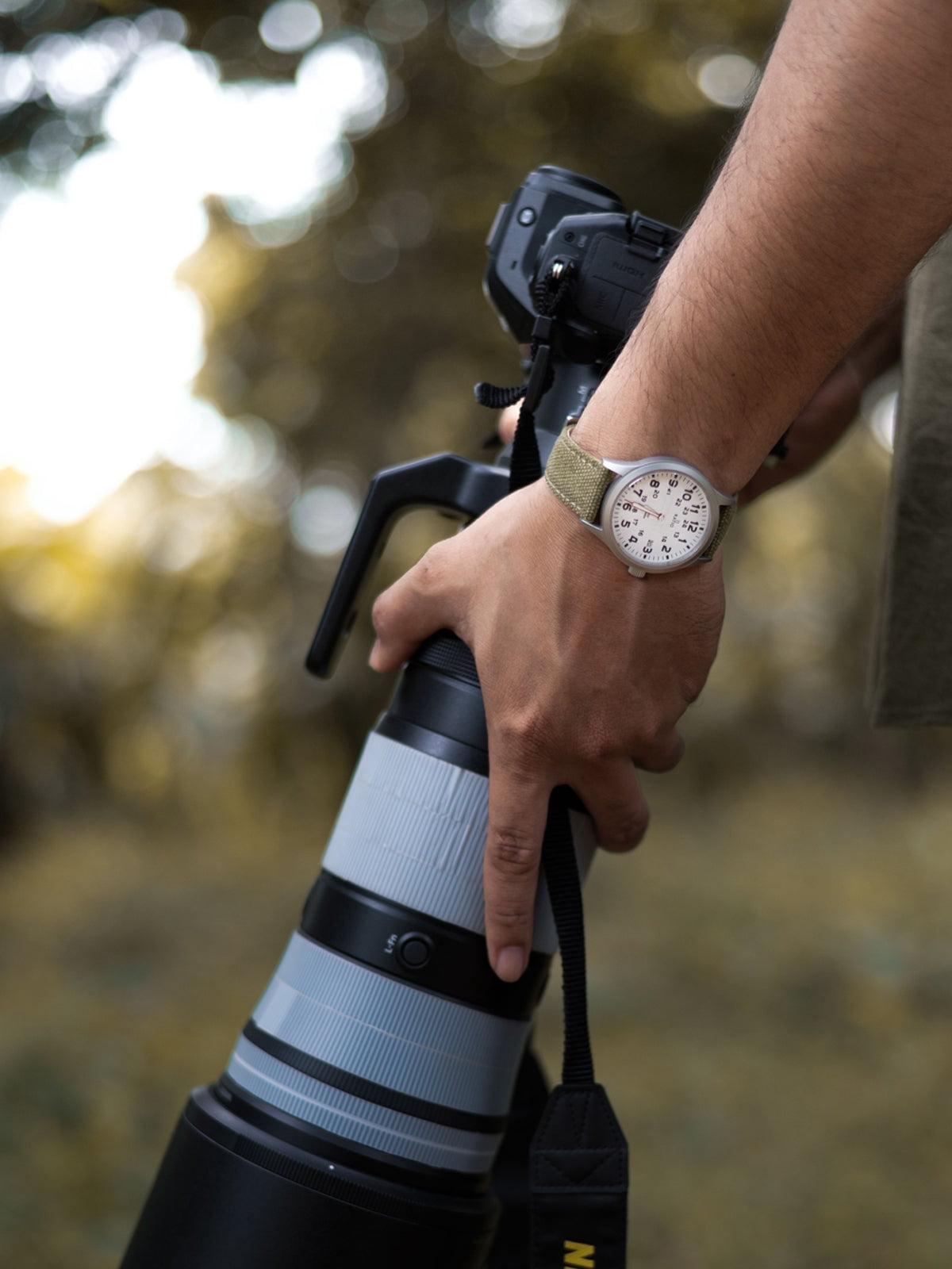 Ratio Quest Men's Field Watch Sapphire Canvas Strap Quartz RTQ027 100M Lewis And Clark Edition