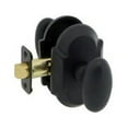 thumbnail image 3 of Delaney Designer 682400C Rosa Series Privacy Door Knob Set With Curved Backplate, 3 of 3