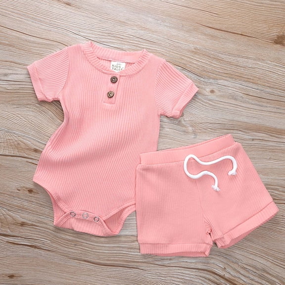 Kiplyki Fall Home Trends Women's Pajama Casual Baby Boy Clothes Set Toddler Girl Cotton Short Sleeve Tops Shorts Outfits