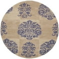thumbnail image 4 of SAFAVIEH Wyndham Stafford Floral Wool Area Rug, Beige/Lavender, 7' x 7' Round, 4 of 9