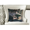 thumbnail image 4 of Ambesonne Gothic Throw Pillow Cover 2 Pack, Steampunk Woman Vintage, 18", Brown Teal, 4 of 6