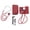 Red, variant on ASA TECHMED | Nurse Essentials Starter Kit with Handheld Travel Case | 3 Part Kit Includes Adult Aneroid Sphygmomanometer Blood Pressure Monitor, Stethoscope, Mini Diagnostic Otoscope (Red)