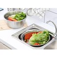 thumbnail image 3 of Stainless Steel Colander Strainer with Container -Colander Kitchen strainer Noodle strainer Rice wash bowl Salad strainer Bowl set Stackable salad bowl set, 26cm, 3 of 6