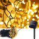 thumbnail image 1 of Cadena de luces con energía solar, 12M 100 LED a prueba de agua Cadena de luces con energía solar 8 modos Luces decorativas a prueba de agua para jardín, patio, Navidad, boda, fiesta (blanco cálido) brillar Electrónica, 1 of 5