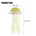 thumbnail image 2 of Unique Bargains Aquarium Jellyfish Glow Decor Fish Tank Fluorescent Jellyfish Ornament Yellow 3.2"x5.9" with Suction Cup, 2 of 6