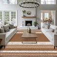 thumbnail image 5 of Vintage Dark Brown Striped Area Rug 5x7 Washable Rug Non Slip Farmhouse Modern Stripes Boho Large Area Rug Soft Stainresistant Indoor Floor Carpet for Living Room Bedroom Office Dining Room Nursery, 5 of 9