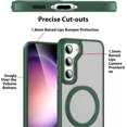 thumbnail image 5 of Compatible with MagSafe Samsung Galaxy S23 Case Clear, Embedded Kickstand Cover with Magnetic Wirless Charging Shockproof Matte Slim Phone Case for Galaxy S23 2023 (Green), 5 of 11