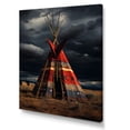 thumbnail image 2 of Designart "Red Journey Of The Tribes Native Tipi " Cityscapes Wall Decor, 2 of 5