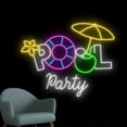 thumbnail image 3 of Handmadetneonsign Pool Party Neon Sign, Party Wall Art Decor, Pool Party Neon Light, Beach Neon Wall Decor, 3 of 5