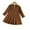Brown, variant on YDOJG Dresses For Girls Toddler Baby Solid Ribbed Autumn Long Sleeve Princess Dress Headbands Clothes For 3-4 Years