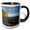 Black/White, variant on 3drose, Usa, Minnesota, Split Rock Lighthouse, Lake Superior - Us24 Dsv0011 - David Svilar, 11oz Two-tone Green Mug
