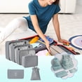 thumbnail image 4 of Packing Cubes Set for Suitcases Travel Luggage Packing Organizers, 6 Pcs Travel Essentials Accessories Luggage Organizer (Gray), 4 of 5