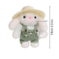 thumbnail image 3 of Juguete de peluche para conejito jardinero – Muñeca de peluche súper suave de orejas caídas, peluche de conejo Kawaii peludo, compañero de sueño adorable, regalo navideño, 1 pack, 3 of 6