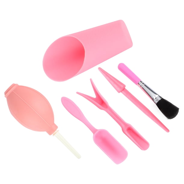 Juego de 6 piezas/1 para suculentas, herramientas para principiantes, cubo, pala, cepillo, kit para plantar bonsáis (rosa)