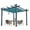 Blue, variant on Lumiparty 10x10 FT Outdoor Pergola with Retractable Canopy, Modern Patio Aluminum Frame Shelter for Backyard, Deck, Garden, Blue