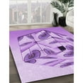 thumbnail image 2 of Ahgly Company Indoor Round Patterned Tyrian Purple Area Rugs, 7' Round, 2 of 6